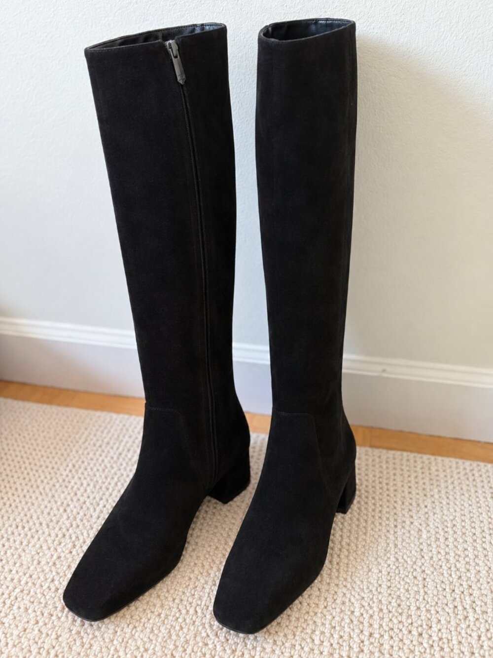 Sam Edelman Porter Black Suede Knee High Boots - Size 9 - Worn Once